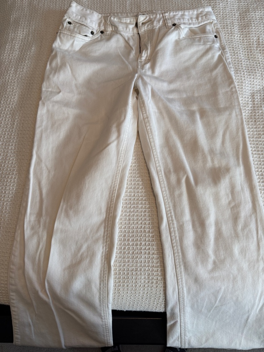 LOFT White Straight-Leg Jeans